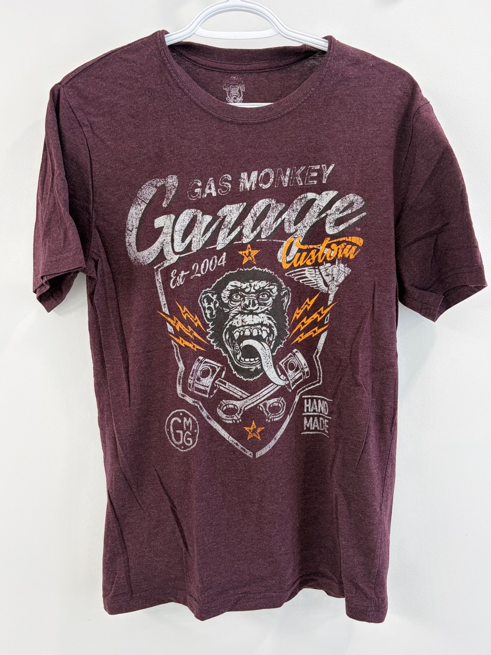 Men’s Maroon Graphic T‑Shirt - Gas Monkey Garage - Small